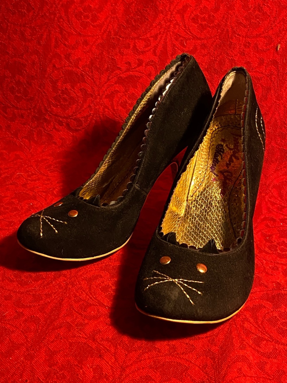 Reserved karensuefoster black cat pumps, 7 - Picture 5 of 15